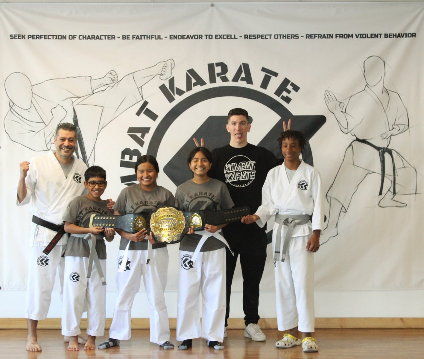 Karate student competing at a local tournament near Long Beach, CA